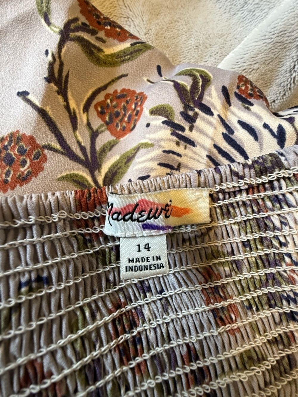 MadeWorn Lavender Floral Strapless Wide-Leg Jumpsuit - Picture 5 of 6